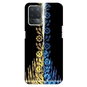 Силиконовый Чехол на OPPO Reno 5 Lite (Патриотическая вышиванка)
