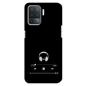 Чехол с картинками на черном фоне для OPPO Reno 5 Lite (Плеер)