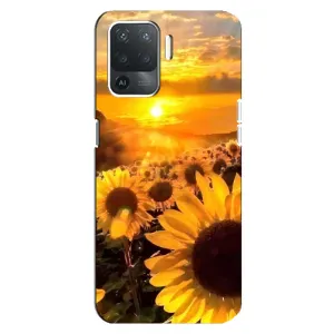 Чохол з Квітами для OPPO Reno 5 Lite (поле соняшників)