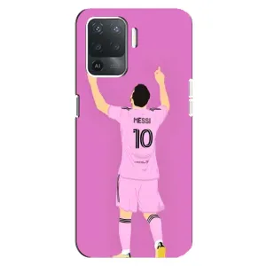 Чехлы Лео Месси в Майами на OPPO Reno 5 Lite (Празднование Месси)
