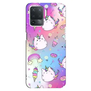 Чохол Unicorn на OPPO Reno 5 Lite (Веселка і Єдинорог)