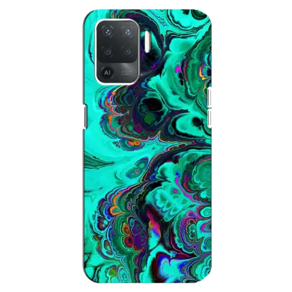 Чехол с рисунком «Салатный мрамор» для OPPO Reno 5 Lite Чехол с рисунком «Салатный мрамор» для OPPO Reno 5 Lite