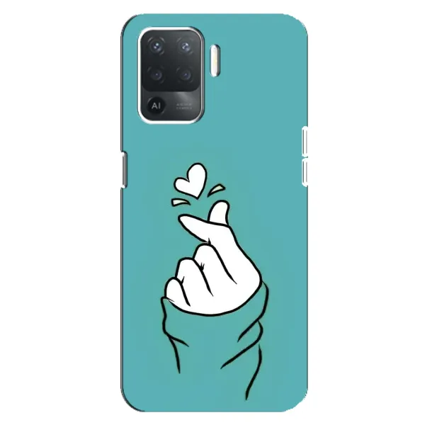 Чехол с рисунком «Сердечко на бирюзовом» для OPPO Reno 5 Lite Чехол с рисунком «Сердечко на бирюзовом» для OPPO Reno 5 Lite