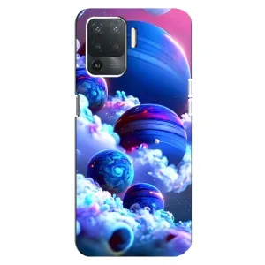 Чохли КОСМОС на OPPO Reno 5 Lite (Сині планети)