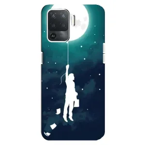 Чохол (ТПУ) з планетами на OPPO Reno 5 Lite (To The moon)