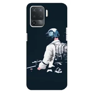 Силиконовый чехол с картинкой "Герой Pubg" на OPPO Reno 5 Lite (В экиперовке)