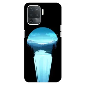 Літній Чохол на OPPO Reno 5 Lite (Синій Водоспад)