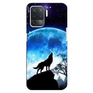 Чохол з Вовком на OPPO Reno 5 Lite (Виє на місяць)