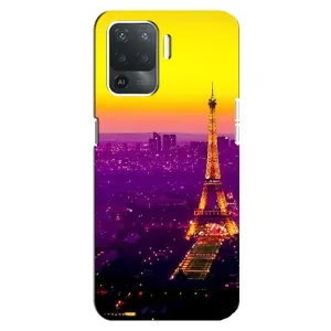 Чохол Ейфелева Вежа на OPPO Reno 5 Lite (Яскрава башня)