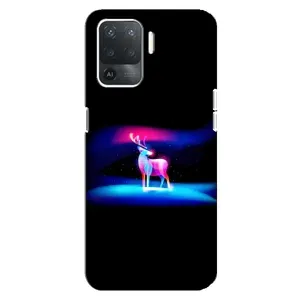 Силіконовий бампер з картинкою звірів для OPPO Reno 5 Lite (Яскравий олень)