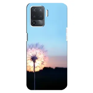 Силіконовий Чохол з кульбабками на OPPO Reno 5 Lite (Захід з кульбабкою)