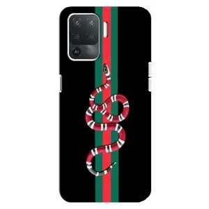 Чехлы Бренд GUCCI для OPPO Reno 5 Lite (Змей Гуччи)