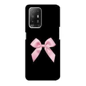 Чехол банты для Oppo Reno 5z (Бант на черном)