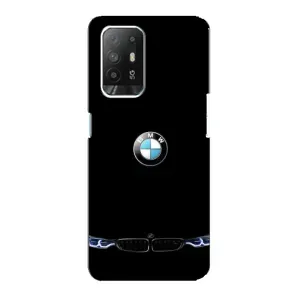 Силіконовий бампер з картинкою машини на Oppo Reno 5z (Чорний BMW)