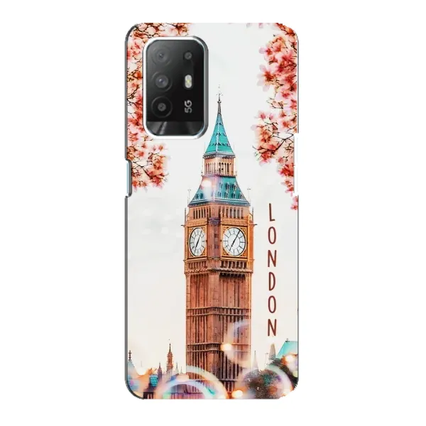 Чехол с рисунком «Часы Лондон» для OPPO Reno 5z