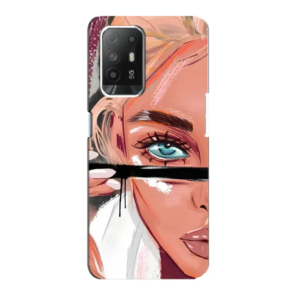 Чехол с рисунком «Девушка и ресницы» для OPPO Reno 5z Чехол с рисунком «Девушка и ресницы» для OPPO Reno 5z