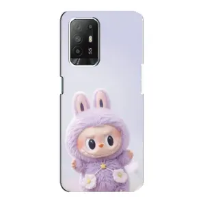 Чехол с принтом Лабубу для Oppo Reno 5z (Фиолетовый Лабубу)