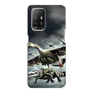 Чехол с мемами тралалело тралала для Oppo Reno 5z (Гусини и крокодило)