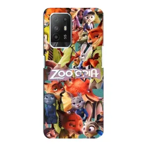 Силиконовый чехол с принтом Зоотрополіс для Oppo Reno 5z (Коллаж героев)