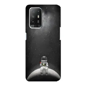 Силіконовый Чохол з принтом "Космонавти" на Oppo Reno 5z (Космонавт романтик)
