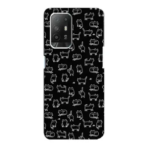 Чехол на тематику: Коты для OPPO Reno 5z (Котики на черном)