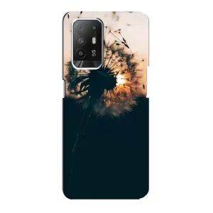 Силиконовый Чехол с одуванчиками на Oppo Reno 5z (Красивый одуванчик)