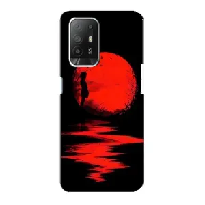 Літній Чохол на Oppo Reno 5z (Червоний Захід сонця)