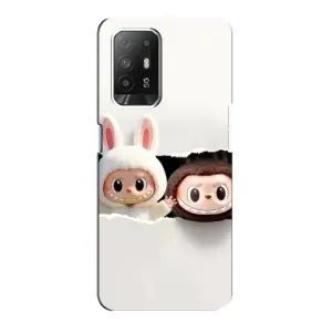 Чехол с принтом Лабубу для Oppo Reno 5z (Фигурки Labubu)