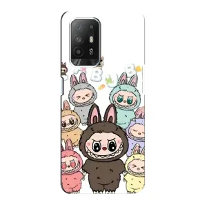 Чехол с принтом Лабубу для Oppo Reno 5z (Маленькие Лабубу)