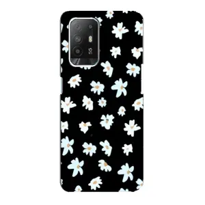 Чехол с ромашками на Oppo Reno 5z (Маленькие ромашки)