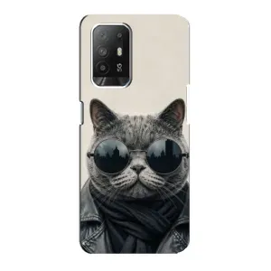 Чехол на тематику: Коты для OPPO Reno 5z (Модный кот)