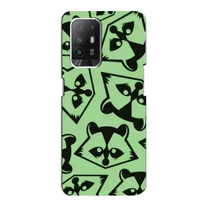 Силіконовий Чохол з Энотами на Oppo Reno 5z (Мордочки Єнота)