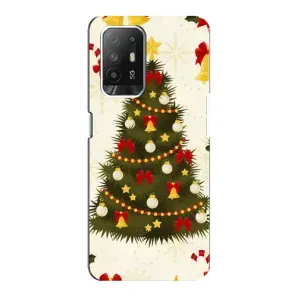 Чехол Новогодняя Елка на Oppo Reno 5z (Новогодний принт)