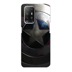 Чехол с Щитом Капитана Америки на Oppo Reno 5z (Ретро Щит Капитана)