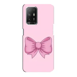 Чехол банты для Oppo Reno 5z (Розовый бантик)