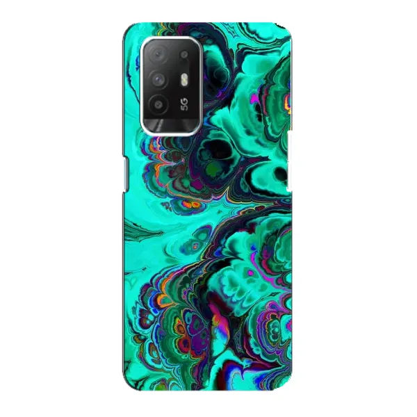 Чехол с рисунком «Салатный мрамор» для OPPO Reno 5z Чехол с рисунком «Салатный мрамор» для OPPO Reno 5z