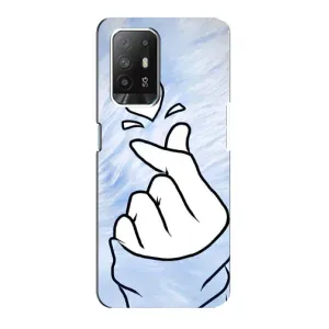 Чехлы (Знак сердечка) на Oppo Reno 5z (Сердечка знак)