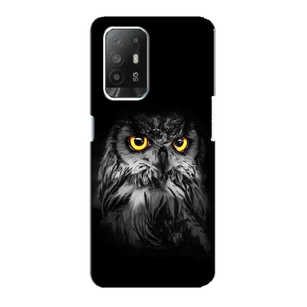 Чехол с рисунком «Сова на чёрном» для OPPO Reno 5z Чехол с рисунком «Сова на чёрном» для OPPO Reno 5z