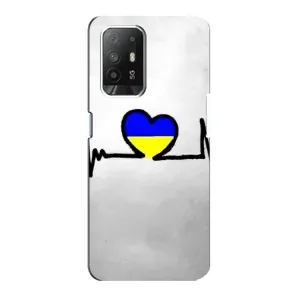 Силиконовый Чехол на Oppo Reno 5z (Я-Украина) (Украинская кардиограмма)