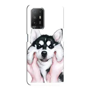 Бампер для Oppo Reno 5z з картинкою "Песики" (Собака Хаскі)