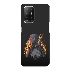 Чохол з картинкою "Герой Pubg" на Oppo Reno 5z (В полум'ї)