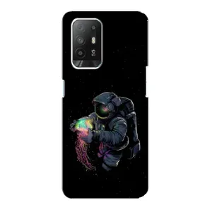 Силіконовый Чохол з принтом "Космонавти" на Oppo Reno 5z (В руках земля)
