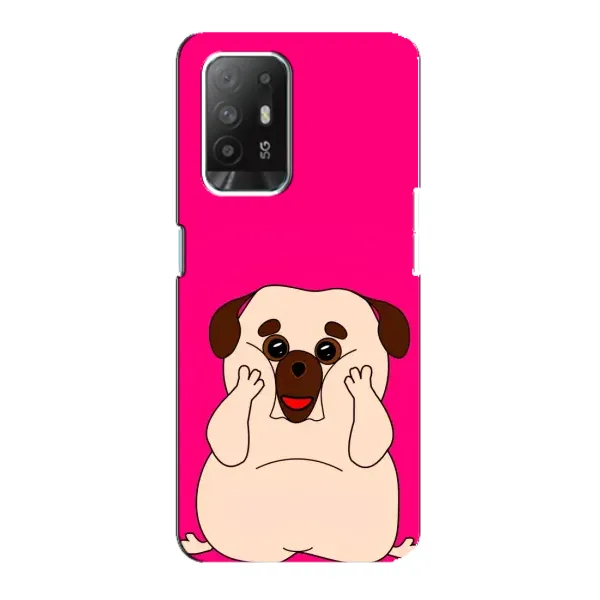 Чехол с рисунком «Веселый Мопсик» для OPPO Reno 5z Чехол с рисунком «Веселый Мопсик» для OPPO Reno 5z