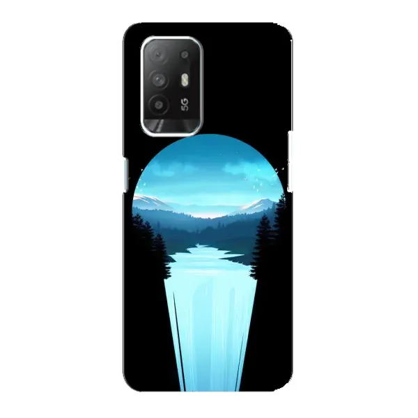 Чехол с рисунком «Синий Водопад» для OPPO Reno 5z Чехол с рисунком «Синий Водопад» для OPPO Reno 5z