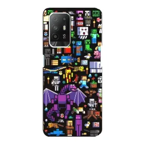 Чохол майнкрафт для Oppo Reno 5z (Усі персонажі)