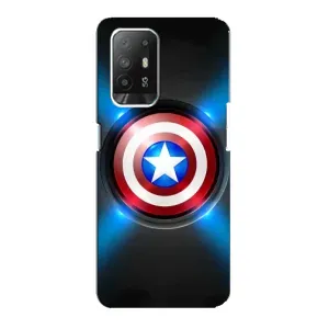 Чехол с Щитом Капитана Америки на Oppo Reno 5z (Яркий Щит Капитана)