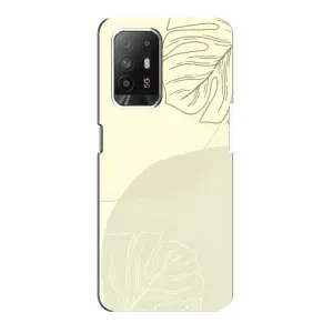 Чехол цветочный дизайн для Oppo Reno 5z (Зелёный фон)