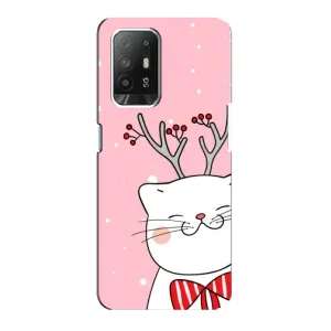 Чехол на тематику: Коты для OPPO Reno 5z (Зимний кот)