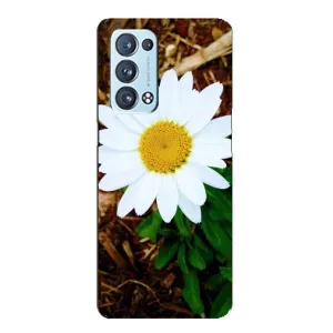 Чехол с ромашками на Oppo Reno6 Pro Plus 5G (Белая ромашка)