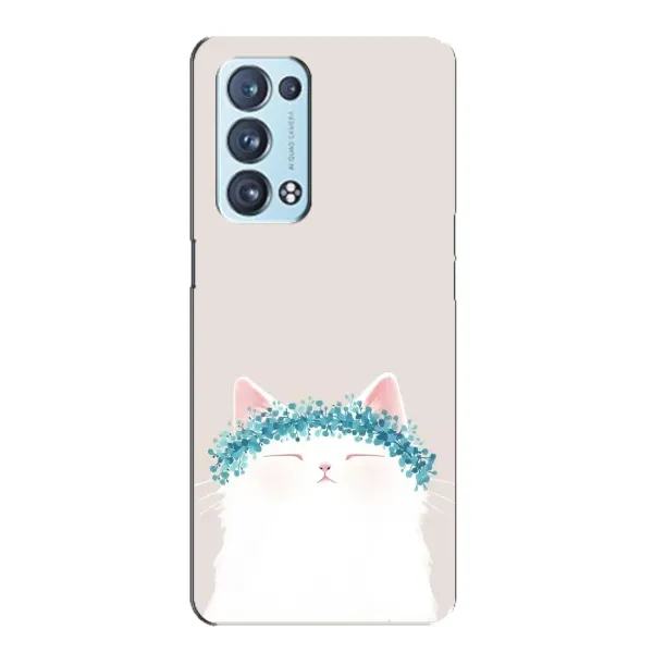 Чехол с рисунком «Белый котик» для OPPO Reno6 Pro Plus 5G Чехол с рисунком «Белый котик» для OPPO Reno6 Pro Plus 5G